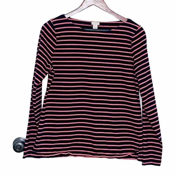 J. Crew Tops - J. Crew Stripe Boatneck Boxy Top Size Medium